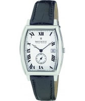 Buy Dreyfuss and Co Mens Light Silver Stamped Black Watch online