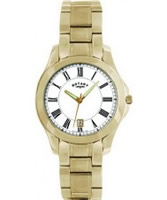 Buy Rotary Ladies Gold Plated White Dial Bracelet Watch online
