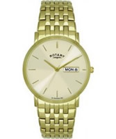 Buy Rotary Mens Champagne Gold Plated Watch online