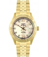 Buy Rotary Ladies Les Originales Crystals Mop Dial Gold Plated Watch online