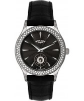 Buy Rotary Ladies Stone Set Black Watch online