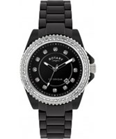 Buy Rotary Ceramique Black Stone Set Watch online