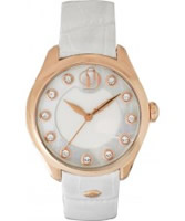 Buy Project D Ladies White Rose Gold Watch online