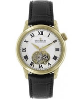 Buy Dreyfuss and Co Mens Gold and Black Open Heart Automatic Watch online