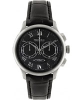 Buy Dreyfuss and Co Mens Chronograph Black Leather Strap Watch online