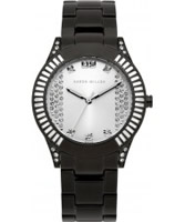 Buy Karen Millen Ladies Black Silver Watch online