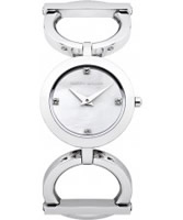 Buy Karen Millen Ladies Silver Stone Set Watch online