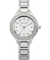 Buy Karen Millen Ladies Silver Stone Set Watch online