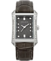 Buy Karen Millen Ladies Grey Leather Strap Watch online