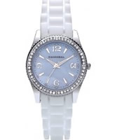 Buy Cannibal Ladies Blue White Silicone Watch online