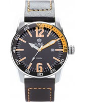 Buy Royal London Mens Black and Orange Sporty Watch online