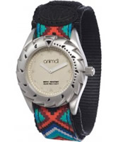 Buy Animal Ladies Zepheresse Black Fabric Strap Watch online