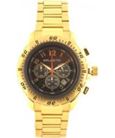 Buy Ballistic Mens Chronograph Dark Brown Gold Watch online