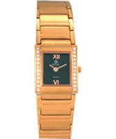 Buy Royal London Ladies Stone Set Black Gold Watch online