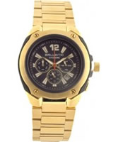 Buy Ballistic Mens Cyclone Chronograph Black Gold Watch online