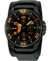 Buy J Springs Retrograde Orange Indexes Leather Strap Watch online