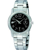Buy J Springs Ladies Retrograde Black Steel Watch online