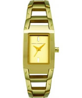 Buy French Connection Ladies Gold Plated Steel Bracelet Watch With Champagne Dial online