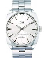 Buy French Connection Mens Round Silver Dial Steel Bracelet Watch online
