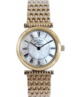 Buy Rotary Ladies Gold Plated White Mop Dial Bracelet Watch online