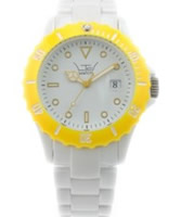 Buy LTD Watch Unisex White Dial Yellow Bezel Watch online