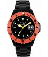 Buy LTD Watch Unisex Black Plastic Watch With Orange Bezel And Black Dial online