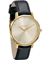 Buy Nixon The Kensington Leather Gold Watch online