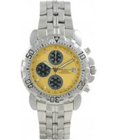 Buy Krug Baumen Mens Sportsmaster Metallic Yellow Diamond Chronograph Watch online