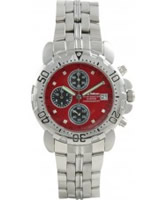 Buy Krug Baumen Mens Sportsmaster Red Diamond Chronograph Watch online