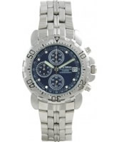 Buy Krug Baumen Blue Sportsmaster Diamond Mens Chronograph Watch online