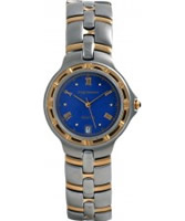 Buy Krug Baumen Mens Regatta Blue Steel Gold Watch online