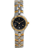 Buy Krug Baumen Ladies Regatta Black Steel Gold Watch online