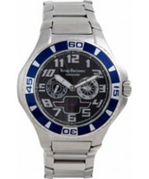 Buy Krug Baumen Vanguard Black Blue Steel Watch online