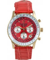 Buy Krug Baumen Air Traveller Red Dial Red Strap online