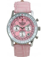 Buy Krug Baumen Air Traveller Pink Dial Pink Strap online