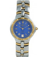 Buy Krug Baumen Regatta 4 Diamond Blue Dial Two Tone Strap online