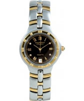 Buy Krug Baumen Regatta 4 Diamond Black Dial Two Tone Strap online