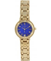 Buy Krug Baumen Charleston 4 Diamond Blue Dial Gold Strap online