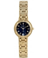 Buy Krug Baumen Charleston 4 Diamond Black Dial Gold Strap online