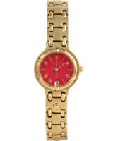 Buy Krug Baumen Charleston 4 Diamond Red Dial Gold Strap online