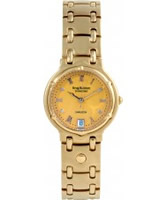 Buy Krug Baumen Charleston 4 Diamond Yellow Dial Gold Strap online