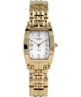 Buy Krug Baumen Tuxedo Gold 4 Diamond White Dial Gold Strap online