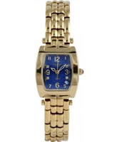 Buy Krug Baumen Tuxedo Gold 4 Diamond Blue Dial Gold Strap online