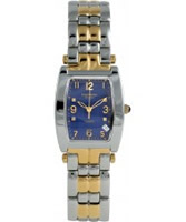 Buy Krug Baumen Tuxedo Two Tone 4 Diamond Blue Dial Steel-Two Tone Strap online