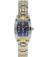 Buy Krug Baumen Tuxedo Two Tone 4 Diamond Blue Dial Steel-Two Tone Strap online