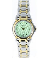 Buy Krug Baumen Ladies Marquis Two Tone Green Dial online