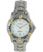 Buy Krug Baumen Gents Oceanmaster Two Tone White Dial online