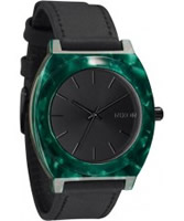 Buy Nixon The Time Teller Acetate Leather Emerald Watch online