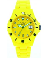 Buy LTD Watch Unisex Plastic 3 Hand Watch With Yellow Dial And Yellow Strap online