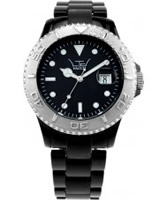 Buy LTD Watch Unisex Plastic 3 Hand Watch With Black Dial And Black Strap online